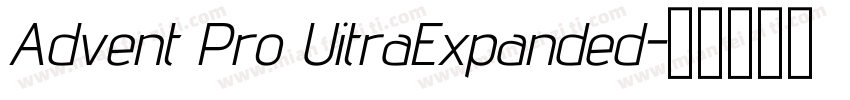 Advent Pro UitraExpanded字体转换